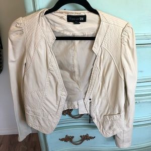 White leather jacket